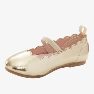 Carter's Metallic Gold Scalloped Mary Jane Ballet Flat